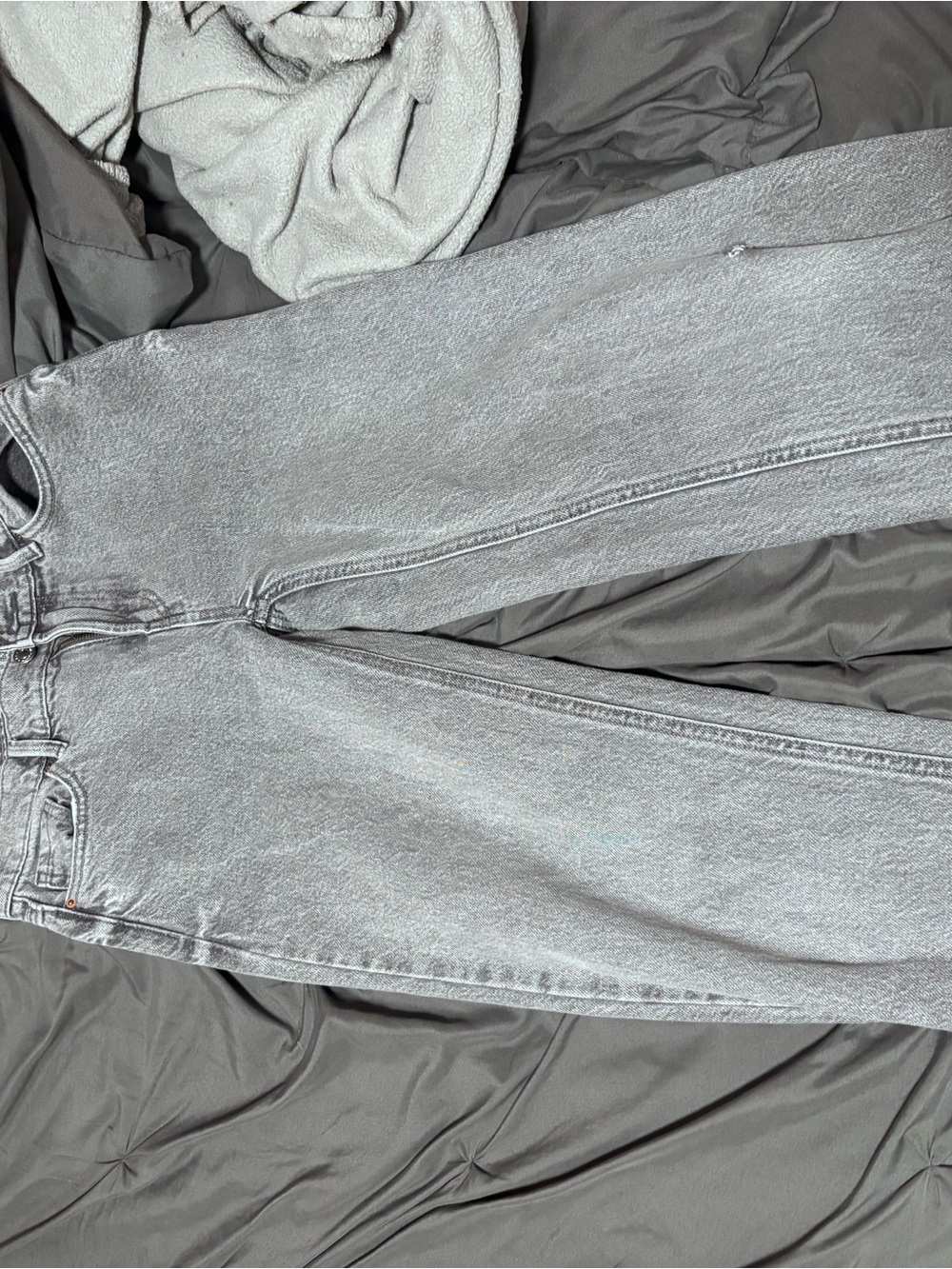 Women's High-Waist Grey Mom Jeans